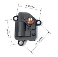 Exhaust gas flap actuator 3-pole 12V