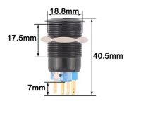 Exhaust button 19mm round